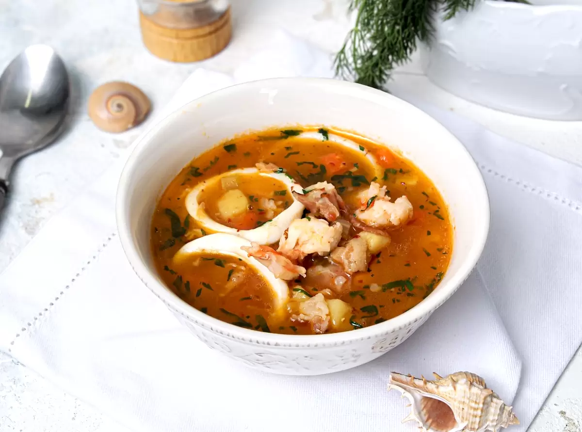 Томатный суп с морепродуктами: идеальное сочетание вкусов
