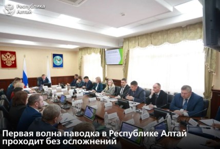 Андрей Турчак на заседании комиссии по чрезвычайным ситуациям рассказал, что первая волна паводка в республике проходит без серьёзных осложнений