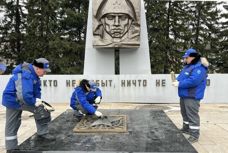 Вечные огни в Горно-Алтайске и Майме получили техническое обслуживание перед 9 мая