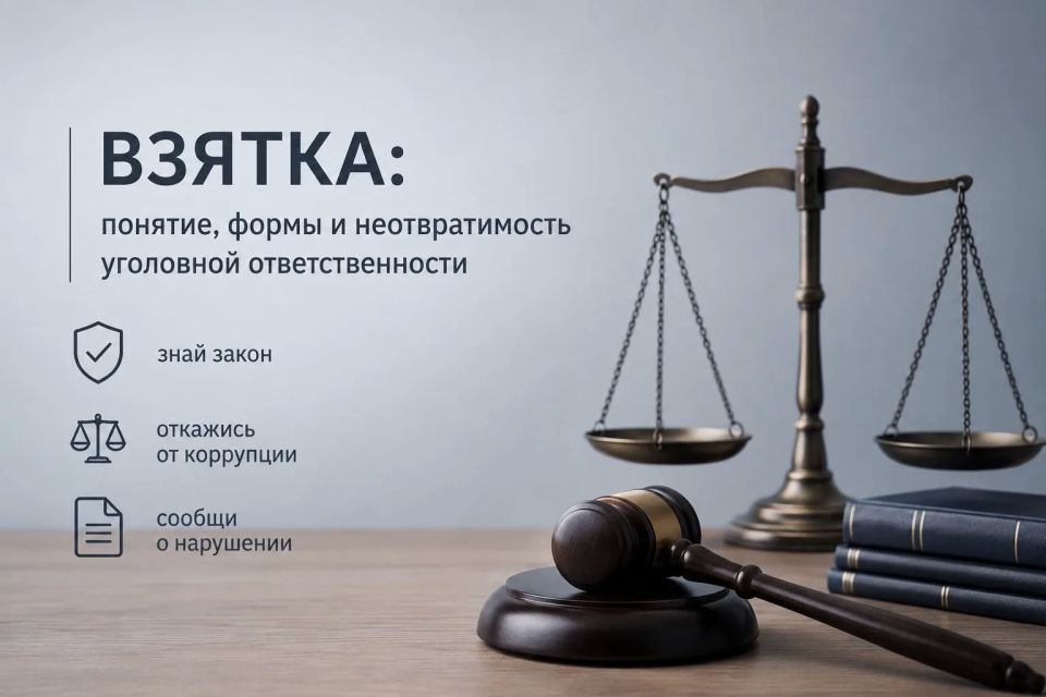 Взятка: понятие, формы и неотвратимость уголовной ответственности