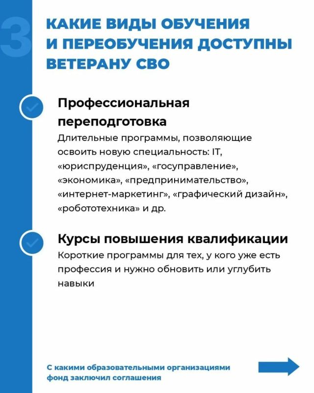 Ветераны СВО могут получить новые востребованные навыки при поддержке фонда «Защитники Отечества» Ветераны СВО могут получить новые востребованные навыки при поддержке фонда «Защитники Отечества»