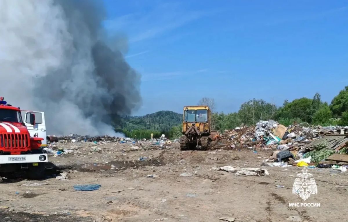 В Чое ликвидировано возгорание на полигоне ТБО
