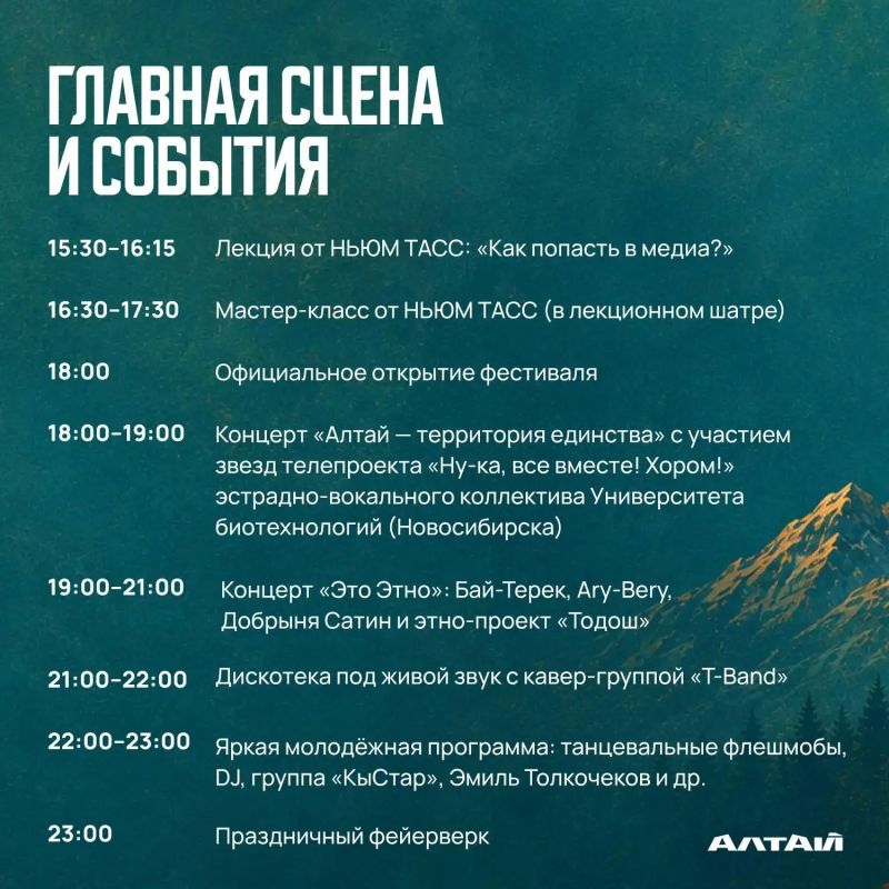 Программа «Фестивального Турсиба» Программа «Фестивального Турсиба»