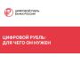 Цифровой рубль стартует в массовом формате уже 1 сентября