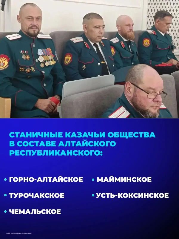 Численность казаков Алтайского республиканского отдельского казачьего общества составляет 610 человек Численность казаков Алтайского республиканского отдельского казачьего общества составляет 610 человек