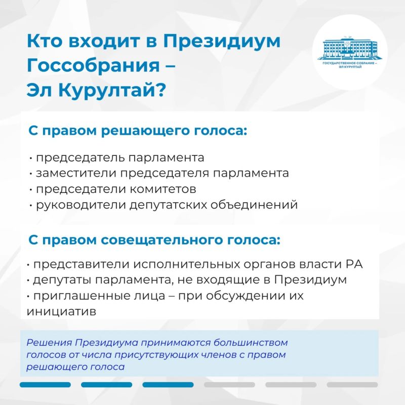 О Президиуме парламента. За каждым республиканским законом стоит большая предварительная работа О Президиуме парламента. За каждым республиканским законом стоит большая предварительная работа